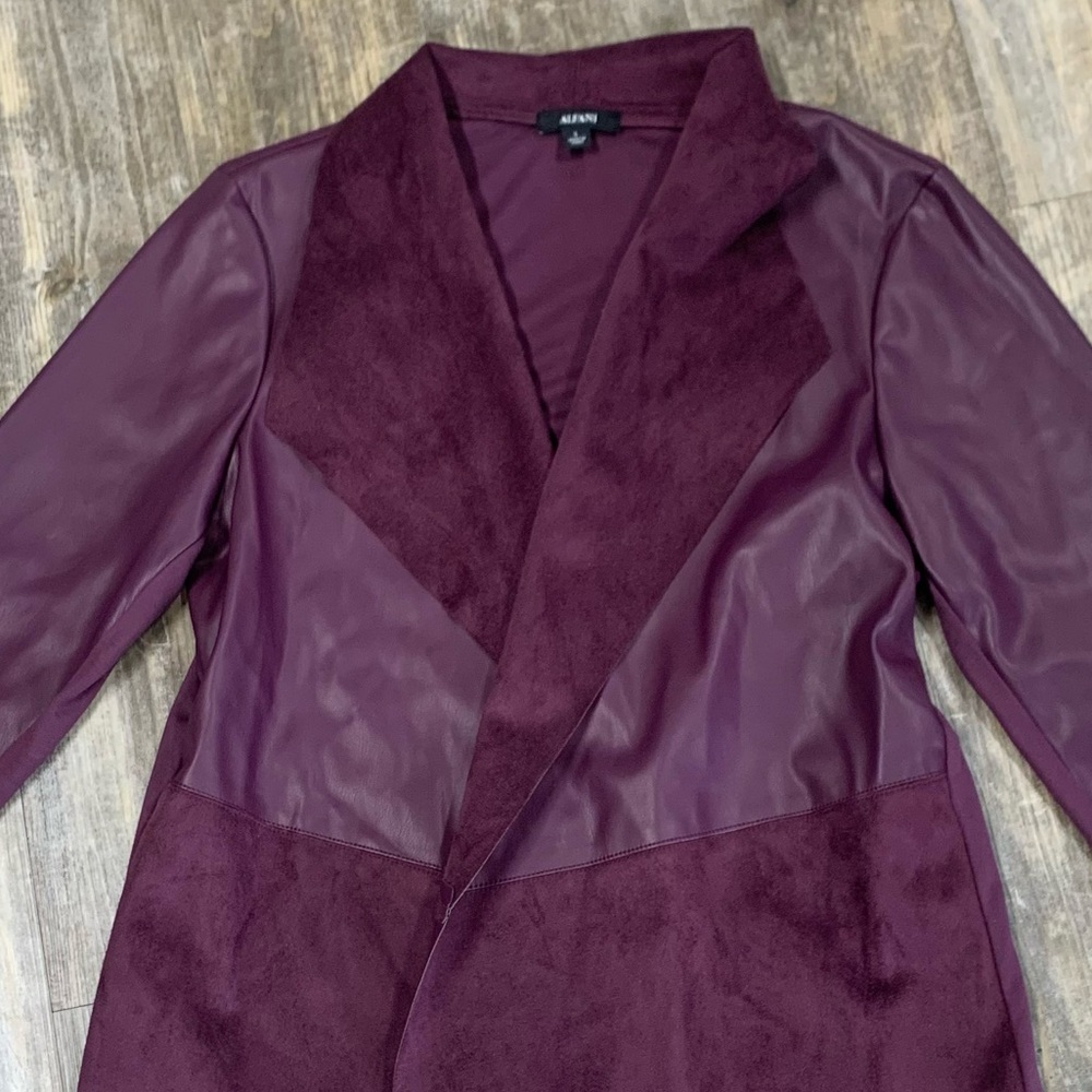 Alfani Burgundy Red Suede, Leather & Spandex Open